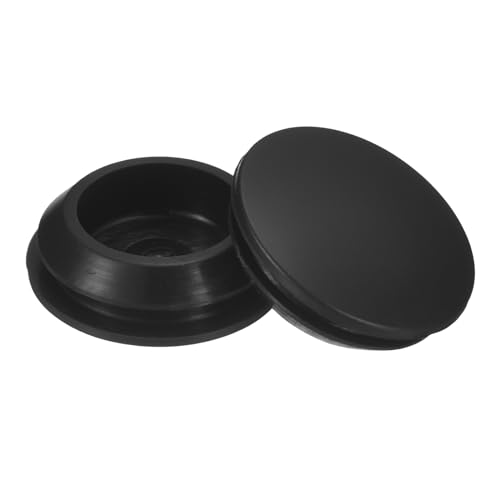 uxcell 8Pcs Silicone Plugs, Rubber Round Snap in Locking Hole Plugs for 20-22mm Hole, Hole Stoppers Waterproof Hole Plug for Metal Tube, Furniture End Caps Inserts, Black