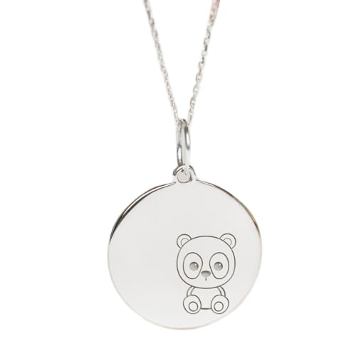 Collar de plata de ley 925 hecho a mano con dije delicado de 24 mm estilo exclusivo