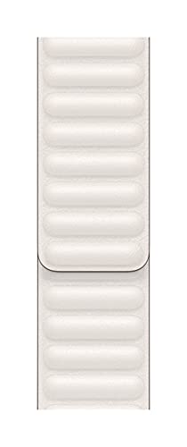 Image of Apple Watch Band - Leather Link (40mm) - Chalk - Medium /Large