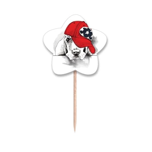 Illustration cure-dents drapeaux rigides pour décoration de muffins