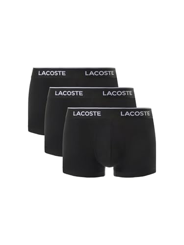 Lacoste 3-Pack Stretch Cotton Boxers pour Homme Noir XL