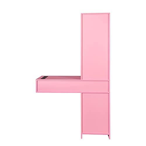 Pink-Wall-Mount-Hair-Styling-Barber-Station-Beauty-Salon-Spa-Furniture-Set-Dressing-Table-Hair-Salon-Equipment-3-Storage-Shelf2-Drawers1-Cabinet3-Heat-Resistant-Sleeves