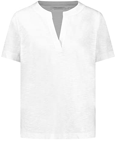 Gerry Weber Damen Kurzarmshirt mit Tunika-Ausschnitt Kurzarm unifarben...