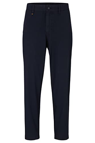 Pantalon Boss Hommes Statum coupe relaxed fit en popeline de coton