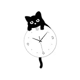 Xjdzineq Reloj de pared decorativo, silencioso, funciona con pilas, sin tictac, barre movimientos, fácil de leer, funciona con pilas, sin tictac