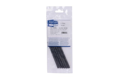 Image of Century Drill & Tool 24119 Pro Grade Black Oxide Drill Bit, 19 /64 inch, Pro