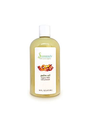 Soapeauty PALM OIL RBD CARRIER COLD PRESSED 100% PURE NATURAL 4 OZ TO 1 GALLON (8 OZ)