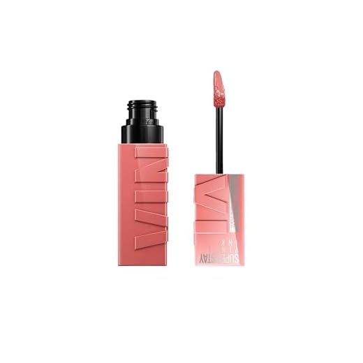 Maybelline NY Batom Líquido Longa Duração, Acabamento Espelhado e Brilho Instantâneo Super Stay Vinyl Ink Charmed, 4.2ml