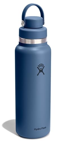 Image of Hydro Flask Water Bottle - Insulated Stainless Steel - Wide Mouth Flex Chug Lid, Non Spill, Leakproof in 40 Oz Harbor Blue