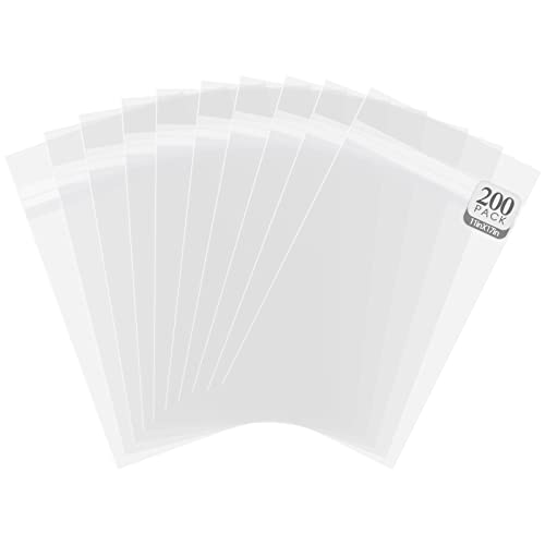 Golden State Art 11x17 Acid-Free Crystal Clear Sleeves Bags 200 Pack
