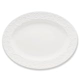 Lenox Opal Innocence Carved Large Oval Platter -,White