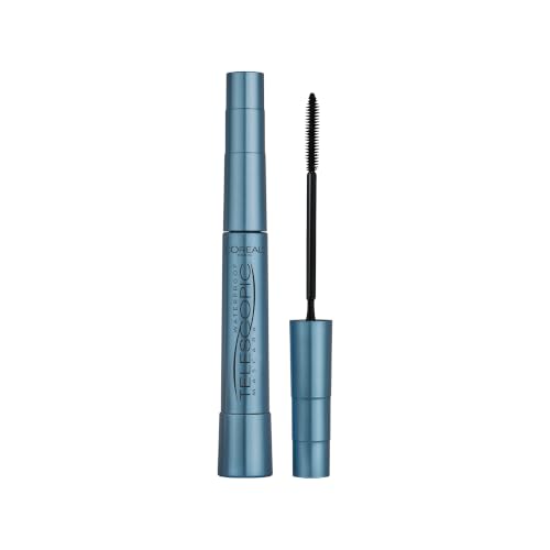 LOréal Paris Mascara Telescopic Original Waterproof Mascara to Achieve Dramatic Lash Length Smudge-Proof Long-Wearing Formula for All-Day Wear Black