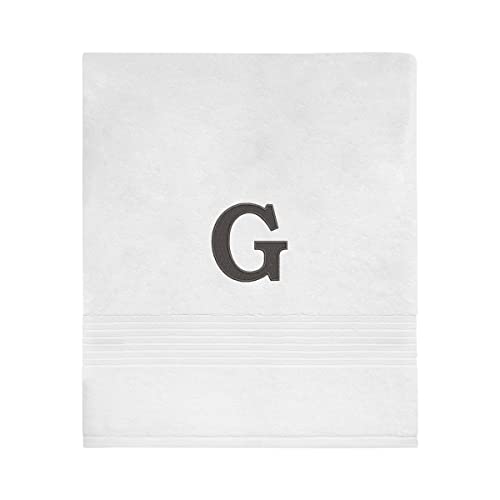 Avanti Linens - Bath Towel, Soft & Absorbent Cotton, Embroidered Bathroom Decor (Monogram Collection, Initial G)