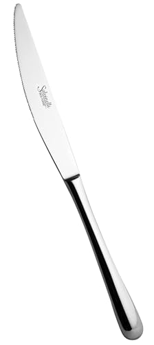Salvinelli Princess Set Coltelli Acciaio Inox 18/10, Coltello da tavola forgiato, 12 Pezzi, Spessore 5,0 mm, Made in Italy, Finitura lucida