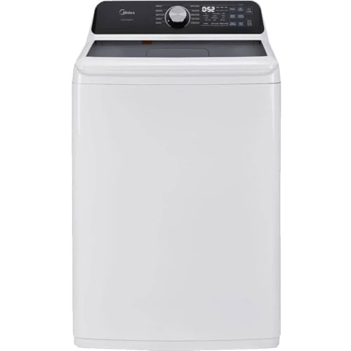 Midea MLTW44A4BWW 4.4 Cf Top Load Washer Agitator Stainless Tub