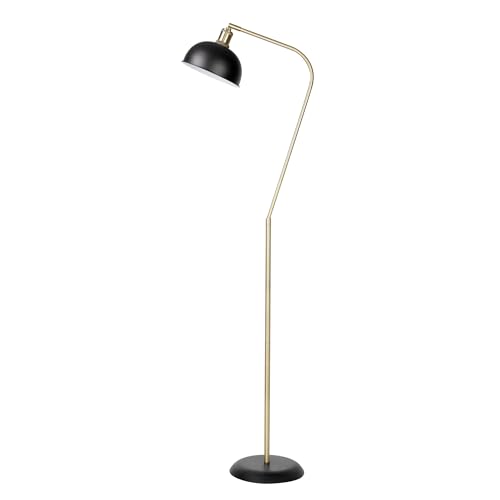 Image of HarvestLand Halo Brass Floor Lamp with Adjustable Head Reading Light