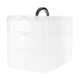 Mikikit Scatola Vuota Organizer Multifunzione a 30 Scomparti, Contenitore in Plastica Bianca a 3 Strati, Compatto per Perline, Gioielli e Bottoni, Uso Quotidiano