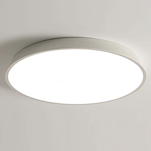 DOBQHWY Iluminación Techo Ultradelgada Biselada Panel Luz En Forma Disco Montaje Semi Lámpara Minimalista Luz Blanca Fría Luces Planas Ultradelgadas Que Ahorran Energía Comedor,Oficina,Cocina,Estudio