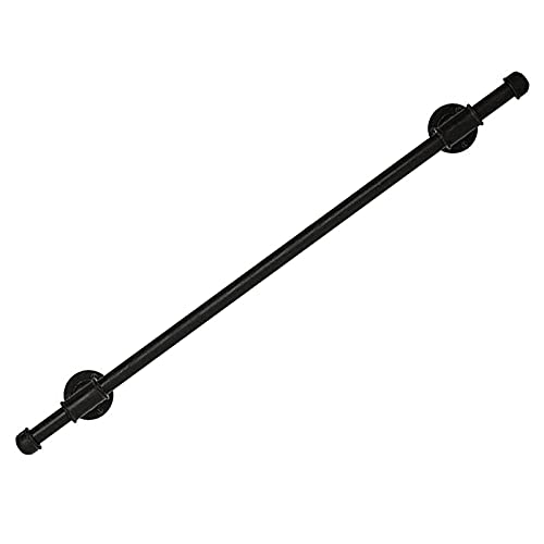 Rampe d'escalier industrielle noire mate de 1,5 m avec raccords