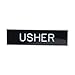Badge-Usher-Pin Back (5/8 x 2)-Plastic (3 Pack)