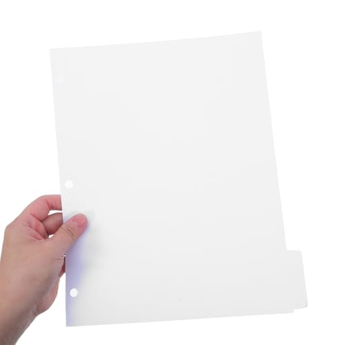 Separadores de hojas sueltas Sosoport en papel blanco para archivar apuntes 4