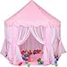 Kid Indoor Princess Castle Play Tent,PortableFun Outdoor Large Playhouse 55"x 53"(DxH),Perfect Gift/Presents For Childs Toddlers(Newest Toys,Pink)-Balls Not Included