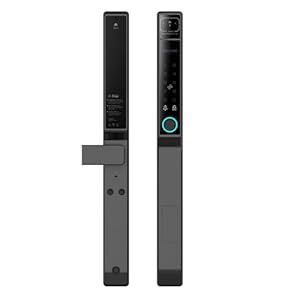 Smart Lock 2,4 GHz WiFi Keyless Eingangstür Schloss Griff Aluminium Biometrische Tür Ty App für 40-120 Mm Dicke Büro Home Schlafzimmertür (Schwarz)