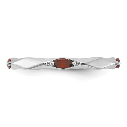 Bague grenat en argent 925 le bijou empilable de vos journées