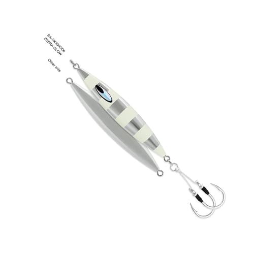 Daiwa Jig Saltwater SA-SK110G06 Saltiga SLK Metaljig 113,4 g, leurre slow jigging zèbre mer