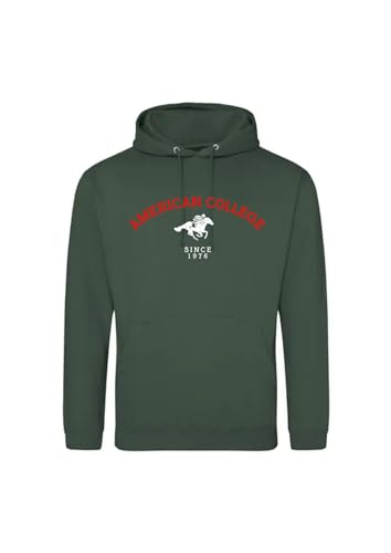 Preisvergleich Produktbild AMERICAN COLLEGE USA, Sweatshirts, Pullover, Jungen, Mädchen, Westen, Hoodies, Fleece, Jacke, Thermo, Mit Kapuze, Kinder Bekleidung, Unisex, Modell ACSCW3 Dark Green 14 Jahre