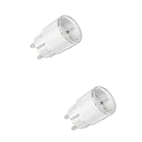 Shelly Plug S Gen3 Weiß - WLAN Smarte Steckdose, Leistungsmessung, 12A, 2500W, Zeitschaltuhr, Matter Stecker, Smart Home, Heizung & Kühlung, Alexa & Google, Kein Hub Erforderlich (2 Stück)