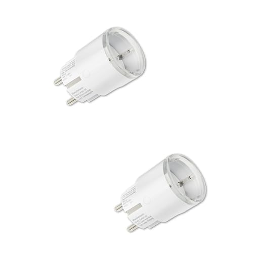Shelly Plug S Gen3 Weiß - WLAN Smarte Steckdose, Leistungsmessung, 12A, 2500W, Zeitschaltuhr, Matter Stecker, Smart Home, Heizung & Kühlung, Alexa & Google, Kein Hub Erforderlich (2 Stück)