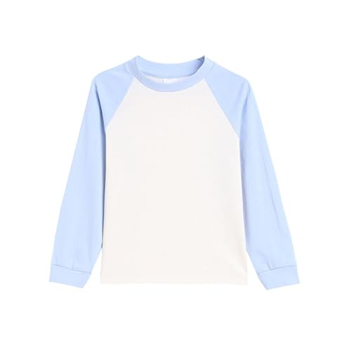 DDAPJ pyju Sweatshirts for Girls Boys Kids Baseball Shirts Raglan Long Sleeve Crewneck Pullover Cute Casual Tops 1-15 Years