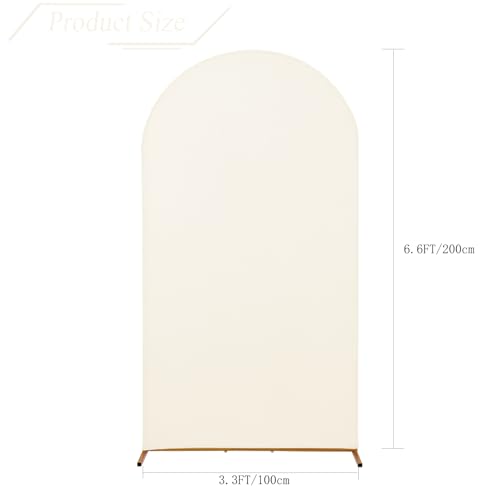 Fundas para Arco de Fondo Fotográfico de 6.6FT Beige miniatura 2