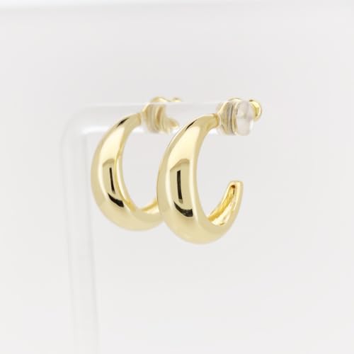 Image of Obidos 14K Gold Plated Illusion Stud Earrings for Women | Triple Huggie Hoop Earrings for One Hole| Trendy Simple Hypoallergenic Fashion Accessories Gold Jewelry Gifts for Womens