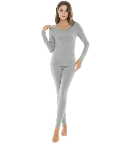 NACHILA Thermal Underwear for Women-Viscose Made from Bamboo,Soft Long Johns Set Base Layer Pajamas...