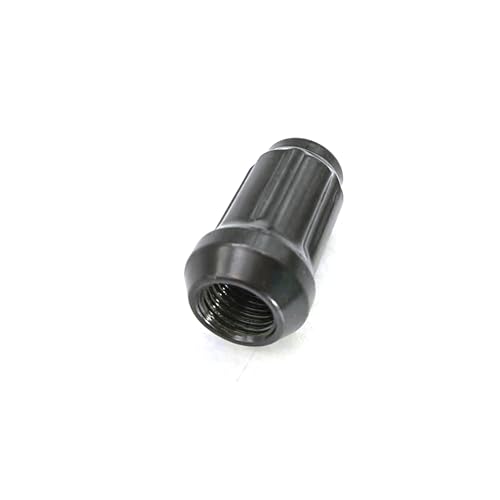 Image of 24pcs M12x1.25 Lug Nuts, Black Closed End Spline Lug Nuts with 1 Socket Key Compatible with Armada, Titan, Pickup Aftermarket Wheel