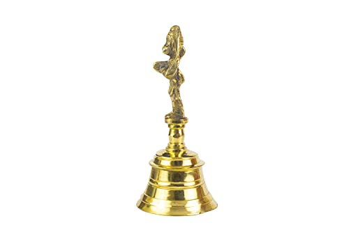 Image of Spillbox Traditional Brass Pooja Bell /Ghanti for Puja /Worship for Temple Home - 5.5 inch inch Hanuman