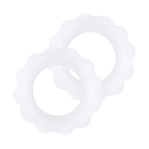 2Pcs Soft Silicone Rings for Secure Silver Nipple Shield Long Wear & Sensitive Skin Nursing Cup Protective Rings Set