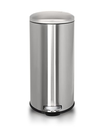Caneca de basura redonda de acero inoxidable 30L