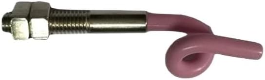 5-Pack Wear-Resistant Porcelain Ceramic Thread Guides with M5 Pigtail Coil, 53 Mm Length, for Textile Machinery