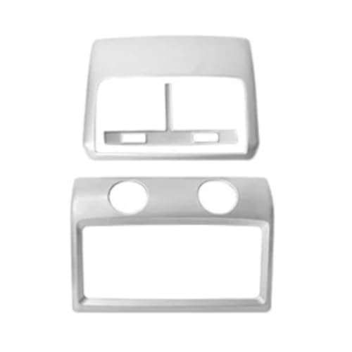 Cadre de ventilation arrière en acier inoxydable pour Q7 2008-2015 aspect argent chromé