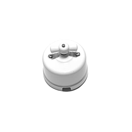 Interruptor Cruzamiento de Superficie de Porcelana Blanca