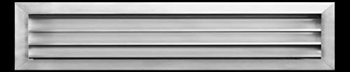 32w X 8h Aluminum Exterior Vent for Walls & Crawlspace - Rain & Waterproof Air Vent with Screen Mesh - HVAC Grille - Aluminum [Outer Dimensions 33.5”w x 9.5”h]