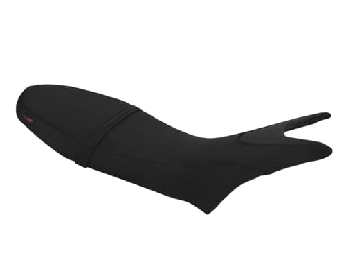 Housse de selle Ducati Hypermotard 950 noire, finition sellerie haut de gamme à surpiqûres