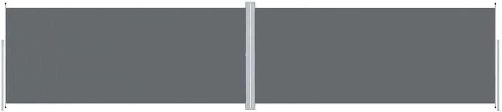 Retractable Side Awning 236.22 x 78.74 Inches, Outdoor Privacy Screen for Patio, Garden, Balcony, Heavy-Duty Metal Frame with Adjustable Shade Divider