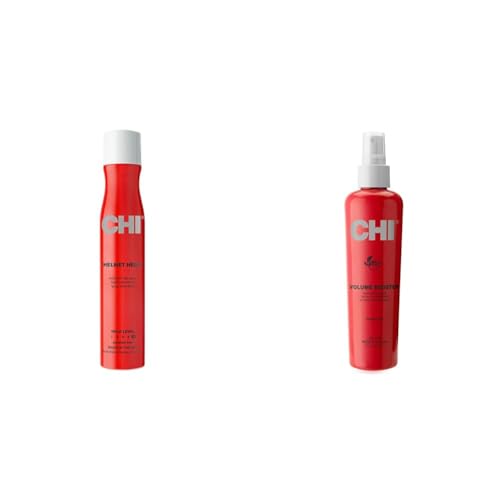CHI Helmet Head Extra Firm Hairspray, 10 oz & Volume Booster Liquid Bodifying Glaze,8 FL Oz