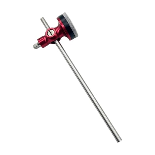 TUXCAXI Pedal de batería, mazo, cabeza de martillo, accesorio de aleación de aluminio duradero que ofrece respuesta rápida y soporte de sonido, accesorio para instrumento de, rojo, Longitud 19cm