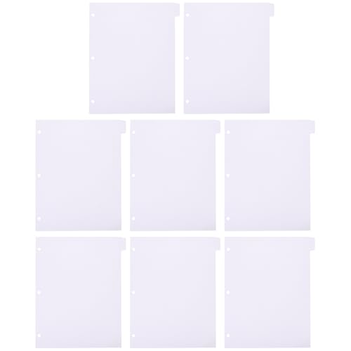 Divisores para libreta de notas A4 con 8 hojas de plástico PP mate rosa