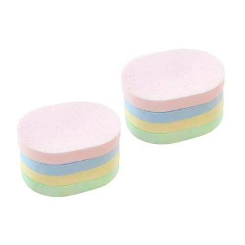 PartyKindom Herramientas de Limpieza Facial Esponjas Exfoliantes 8 Piezas Almohadillas Desmaquillantes Gruesas Colores Aleatorios Absorción de Agua para Lavado Diario del Rostro